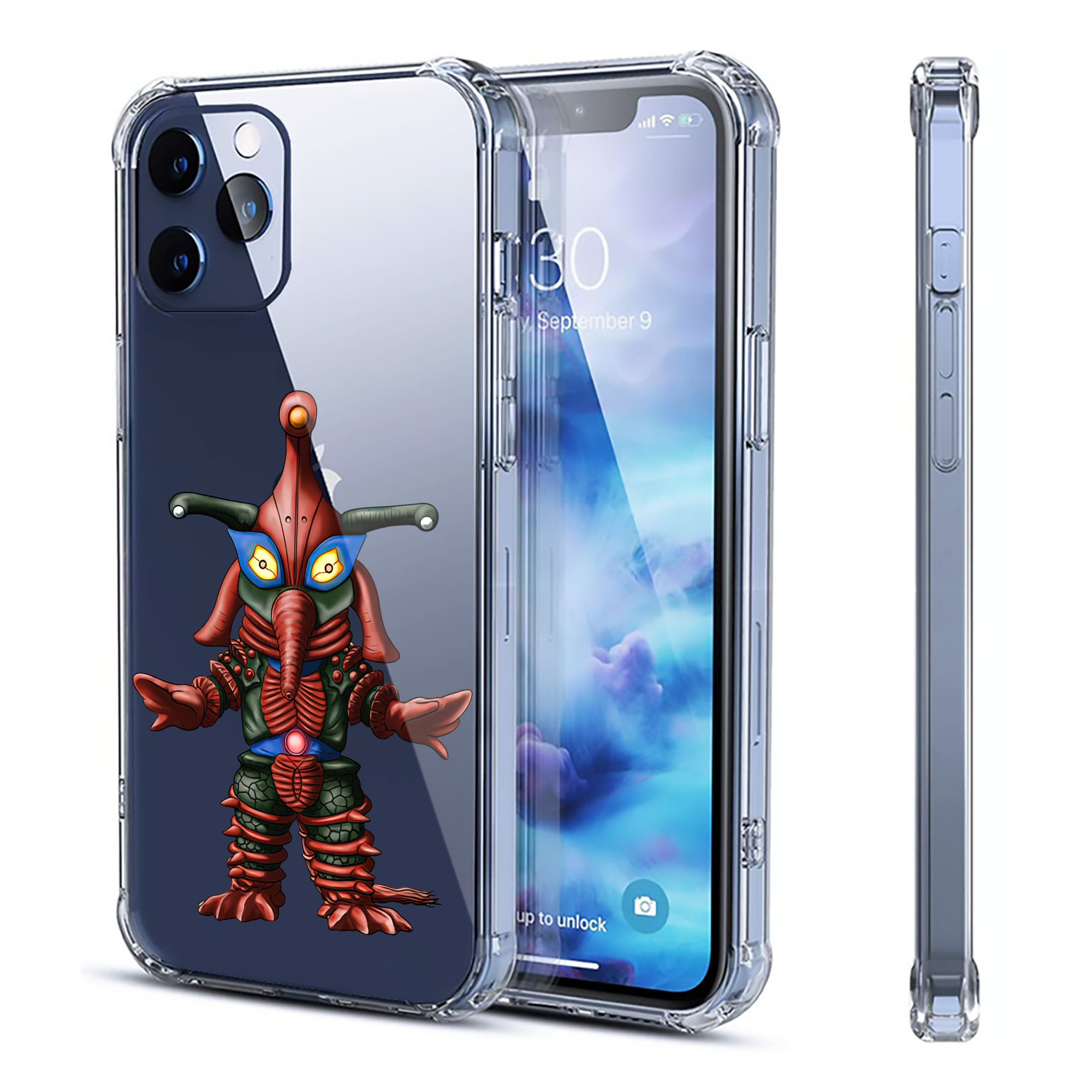 （画像用） ウルトラマン Ultraman 【iPhone 12シリーズ対応】透明スマホケース（クリアソフトケース）